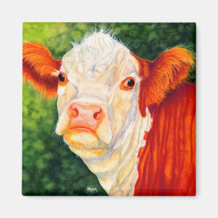 Íman Rosy The Happy Heifer Hereford Cow Magnet