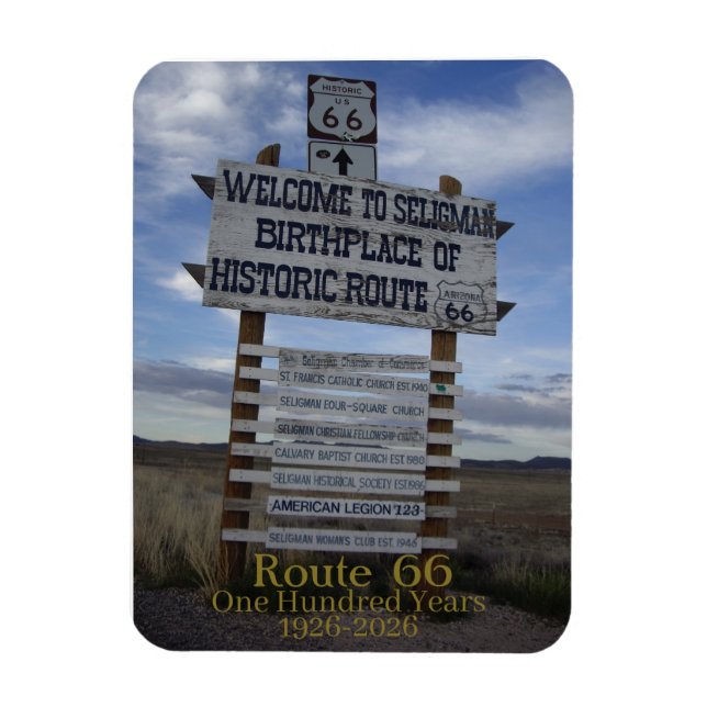 Íman Rota 66 - 100 - Cem Anos 1026 -2026 (Vertical)