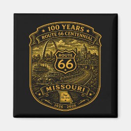 Íman Rota 66 Missouri Centenário 100 Anos Ouro