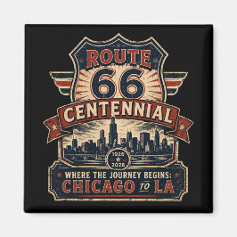 Íman Rota 66 Souvenir do Centenário de Chicago