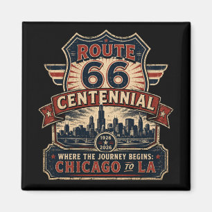 Íman Rota 66 Souvenir do Centenário de Chicago