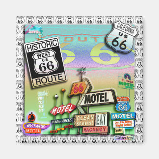 ÍMAN ROTA 66 SQUARE MAGNET