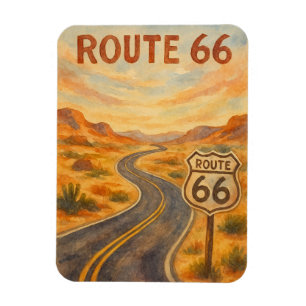 Íman Rota 66 Vintage Retro Deserto Rodoviário Aberto