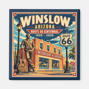 Íman Rota 66 Winslow Arizona Centenário Viagem Vintage