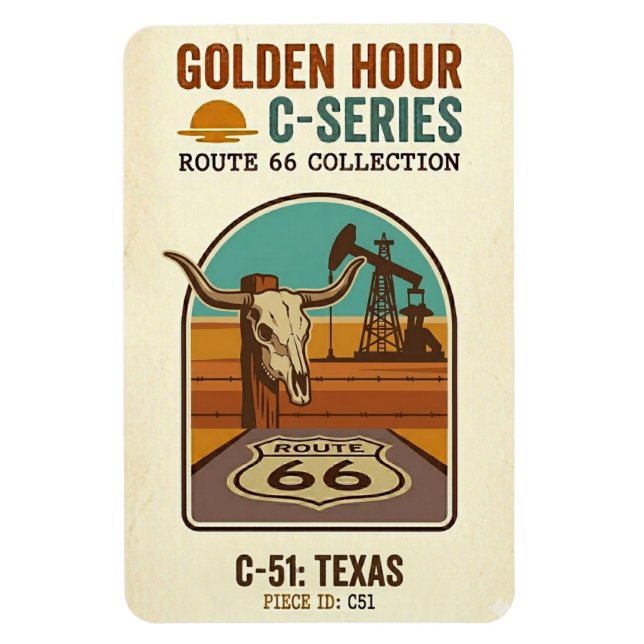 Íman Rota da Hora Dourada 66 C-Series | Texas (Vertical)