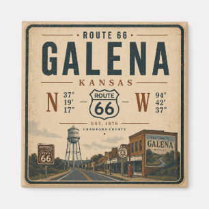 Íman Rota Histórica 66 de Galena Souvenir