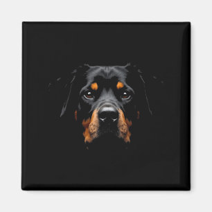 Íman Rotação Preta Cachorro Rótulo Face