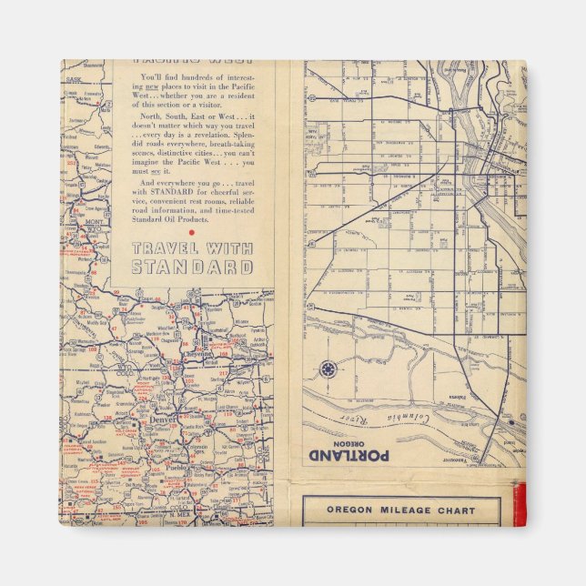 Íman Roteiro do Oregon (Frente)