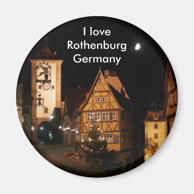 Íman Rothenburg Alemanha em Lua (Frente)