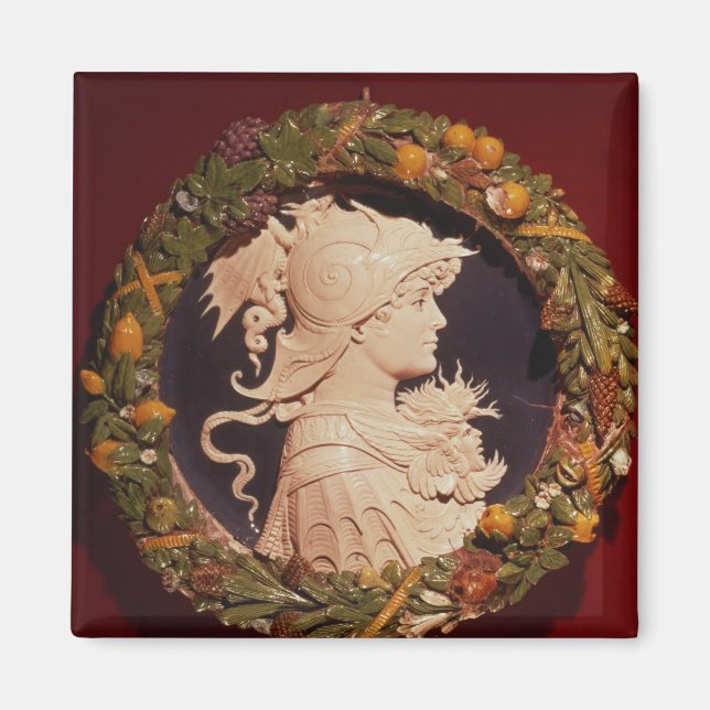 Íman Rotina com retrato de perfil (Frente)