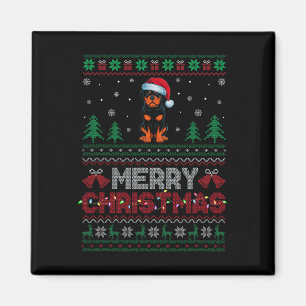 Íman Rottweiler Cachorro Passa Noel Hor Árvore de Natal