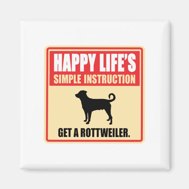 Íman Rottweiler (Cauda Não encaixada) (Frente)