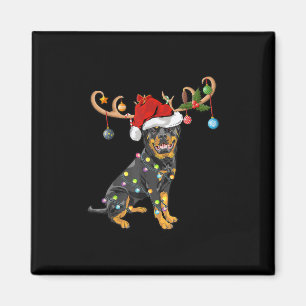 Íman Rottweiler Gift Santas Reindeer Rottweiler