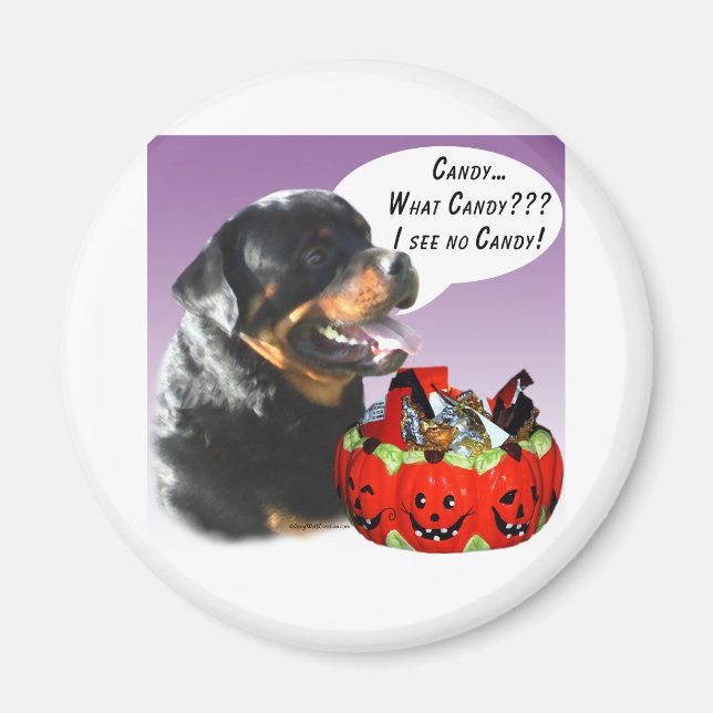 Íman Rottweiler Halloween Candy (Frente)