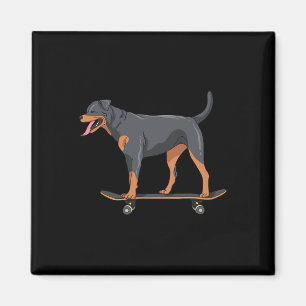Íman Rottweiler No Skate Cute Skater Cachorro Fã De Fil