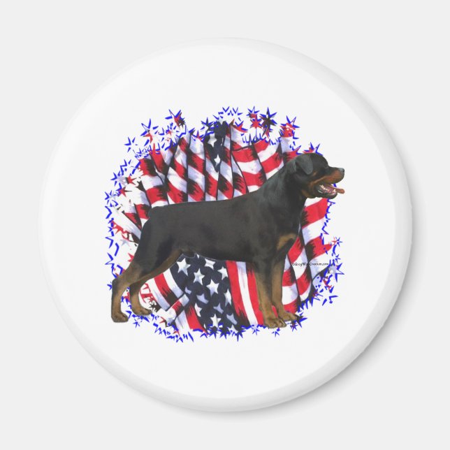 Íman Rottweiler Patriot (Frente)