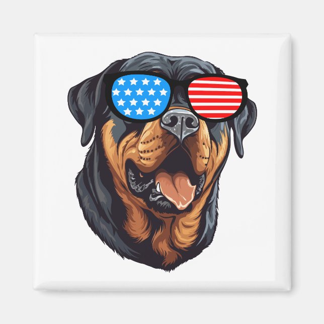 Íman Rottweiler Patriótico (Frente)