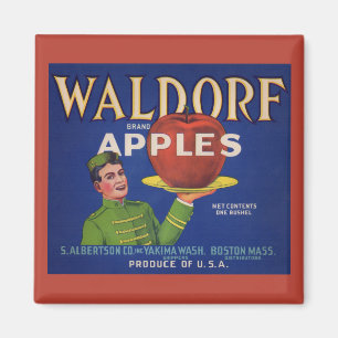 Íman Rótulo da caixa de maçãs do 1920 Waldorf