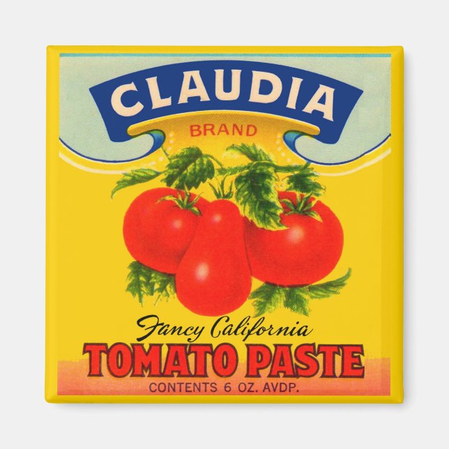 Íman Rótulo da pasta de tomate Claudia 1930 (Frente)
