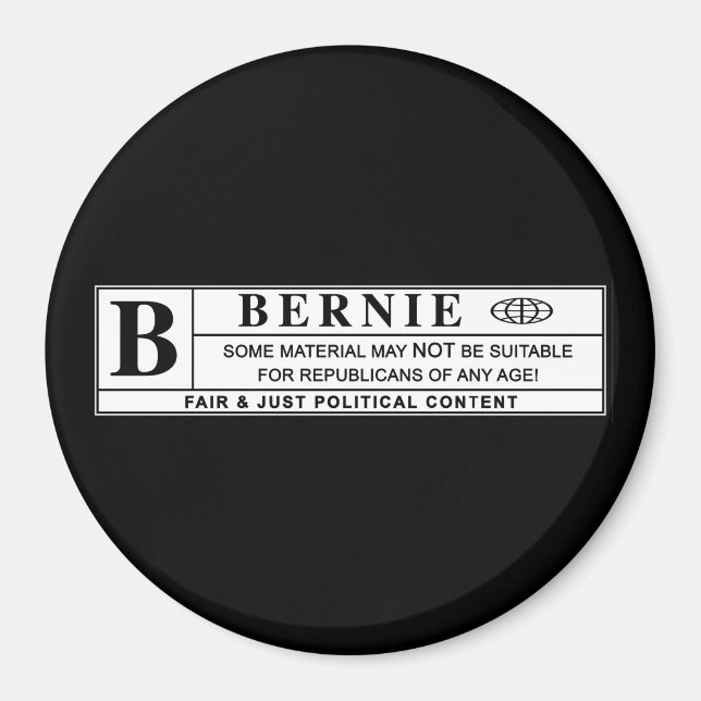 Íman Rótulo de Aviso Bernie Sanders (Frente)