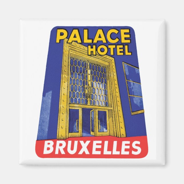 Íman Rótulo de Bagagem do Palace Hotel Bruxelas (Frente)