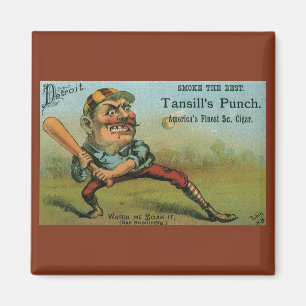 Íman Rótulo de charuto vintage, Tansill Punch de beiseb