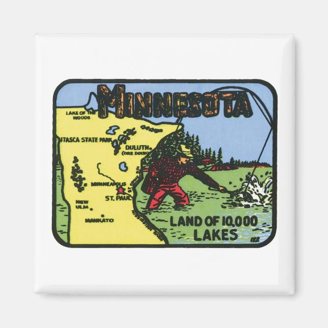 Íman Rótulo de colheita MN do Minnesota (Frente)