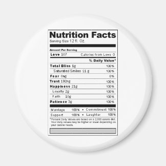 Íman Rótulo de Nutrição Engraçado de Casamento ou Anive