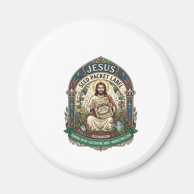 Íman Rótulo de Pacote de Sementes Jesus Pacote de Semen (Frente)