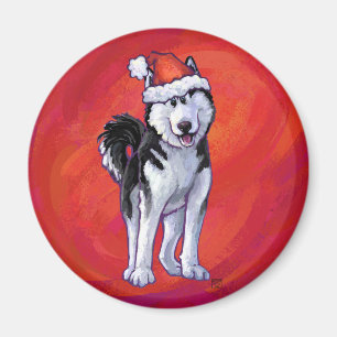 Íman Rouco no chapéu do papai noel no vermelho