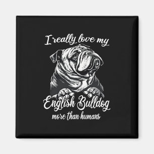 Íman Roupa Buldogue Ama Meu Buldogue Inglês