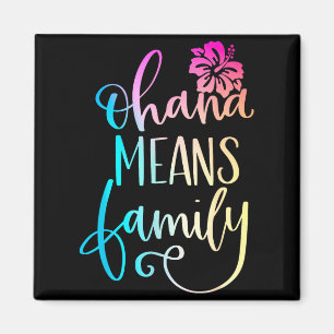 Íman Roupa Casual de Praia Ohana Significa Família no H