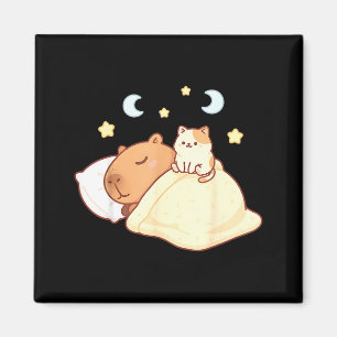 Íman Roupa de dormir fofa de capivara Kawaii Sleepybara