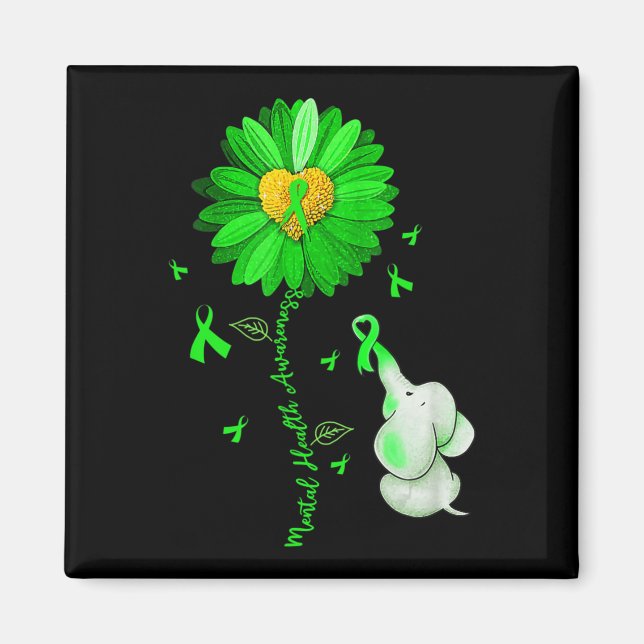 Íman Roupa De Elefante De Girassol Azul Espalha A Saúde (Frente)