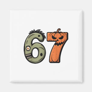 Íman Roupa de Halloween engraçada 6 7 Meme 67 Halloween