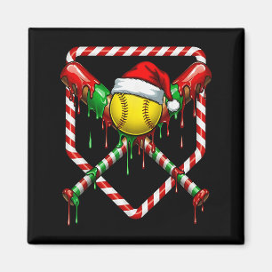 Íman Roupa de Natal Softbol Chapéu de Papai Noel Sorvet