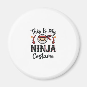 Íman Roupa de Ninja Engraçado Design Vetorial de Hallow