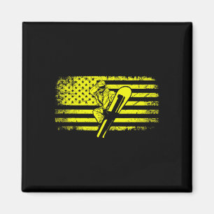 Íman Roupa de Snowboard da Bandeira Americana - Snowboa