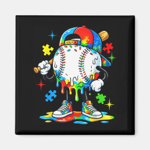 Íman roupa de sorvete de beisebol pingando jovem menino