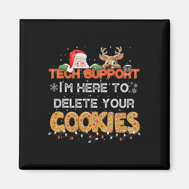 Íman Roupas de Natal da Equipe de Biscoitos Tech King F (Frente)