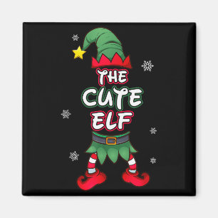 Íman Roupas de Natal de Elfo Fofo Família Combinando Pi