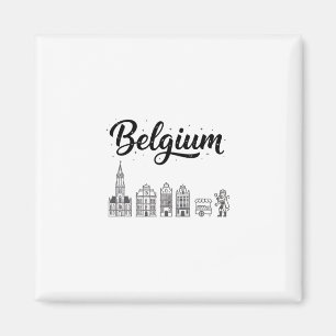 Íman Roupas de viagem de férias no horizonte da Bélgica