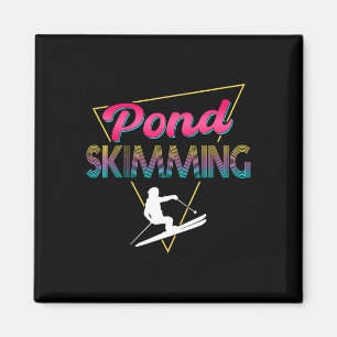 Íman Roupas para Escorregar em Lago 80s Retro Esqui Esc