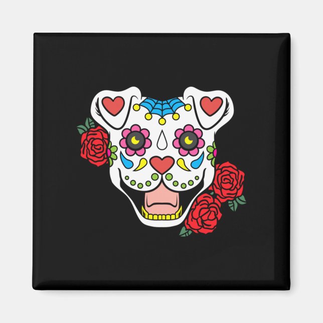 Íman Roupas Pitbull Caveira Açúcar Masculinas Presente  (Frente)