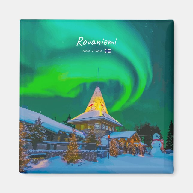 Íman Rovaniemi, Finlândia - Magia Aurora  (Frente)