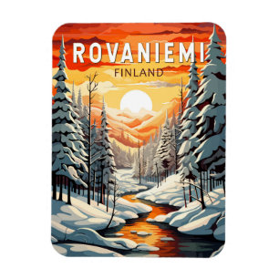 Íman Rovaniemi Finlândia Viagem Art Vintage