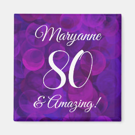 Íman Roxo 80 Elegante e Festa de aniversário incrível