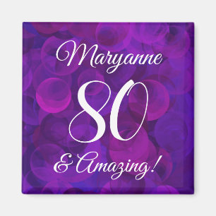 Íman Roxo 80 Elegante e Festa de aniversário incrível