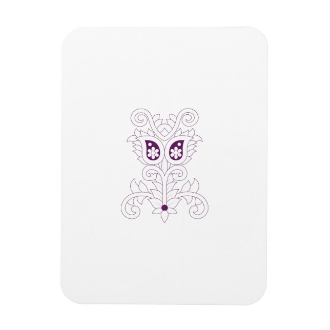 Íman Roxo de Uva, Uva, Decoração da flor de mel (Vertical)