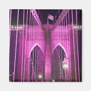 Íman Roxo do Lit da ponte de Brooklyn